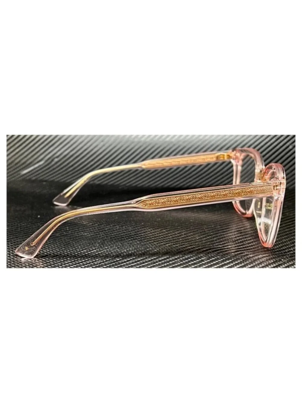 New Gucci Men Pink Transparent Eyeglasses 50-21-145